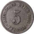 Германия 5 пфеннигов 1907 год (A)
