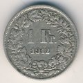 Швейцария 1 франк 1912 год