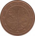 Германия 5 евроцентов 2008 год (J)
