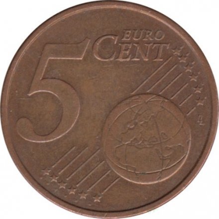 Германия 5 евроцентов 2008 год (J)