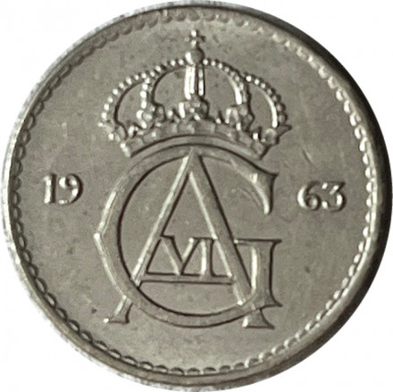 Швеция 10 эре 1963 год