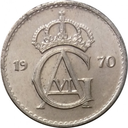 Швеция 25 эре 1970 год