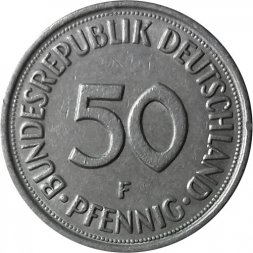 ФРГ 50 пфеннигов 1978 год (F)