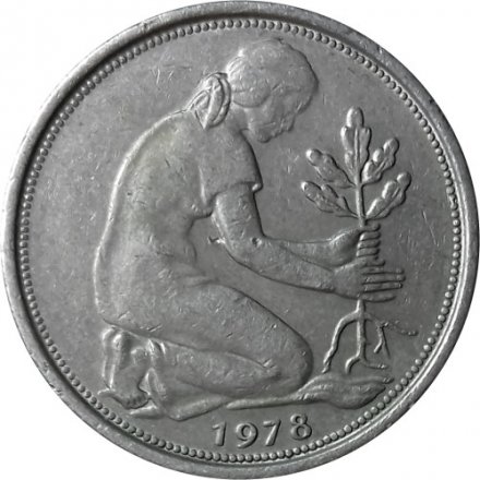 ФРГ 50 пфеннигов 1978 год (F)