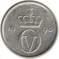 Норвегия 10 эре 1990 год - Король Улаф V