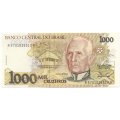 Бразилия 1000 крузейро 1990 год - Индейцы - UNC
