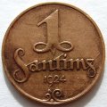 Латвия 1 сантим 1924 год
