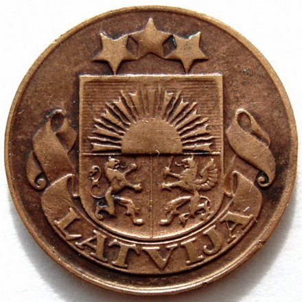 Латвия 1 сантим 1924 год