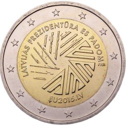 Латвия 2 евро 2015 год - Председательство Латвии в Совете ЕС