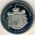 Лихтенштейн 5 евро 1998 год