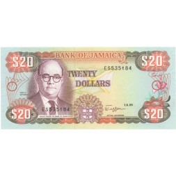 Ямайка 20 долларов 1989 год - UNC