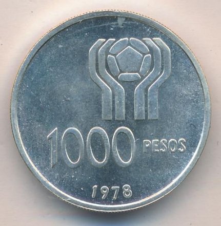 Аргентина 1000 песо 1978 год