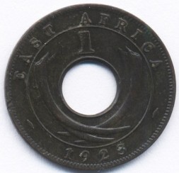 Монета Восточная Африка 1 цент 1923 год - Георг V