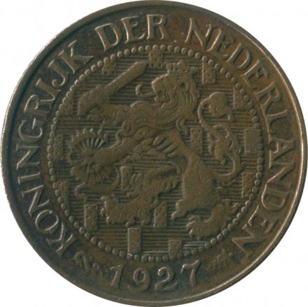 Нидерланды 1 цент 1927 год