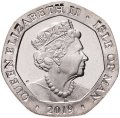 Остров Мэн 20 пенсов 2019 год - Парусник Викингов UNC