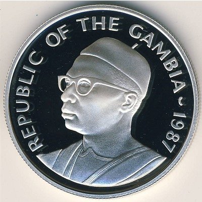 Гамбия 20 даласи 1987 год
