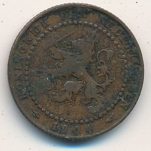 Нидерланды 1 цент 1904 год