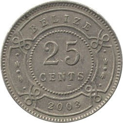 Белиз 25 центов 2003 год