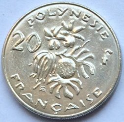 Французская Полинезия 20 франков 2004 год
