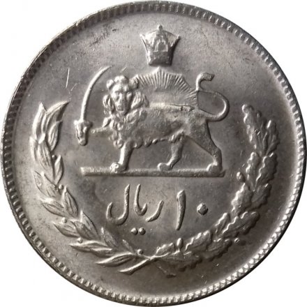 Иран 10 риалов 1975 год