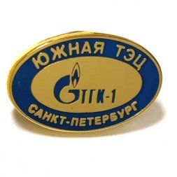 Значок Южная ТЭЦ. Санкт-Петербург. ТГК-1 (на цанге)