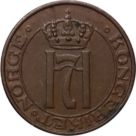 Норвегия 1 эре 1938 год - Король Хокон VII