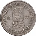 Венесуэла 25 сентимо 1977 год