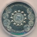 Либерия 5 долларов 2004 год - Новые монеты Ватикана /диаметр 40 мм/ (без отметки МД)