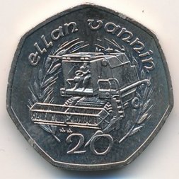 Остров Мэн 20 пенсов 1988 год