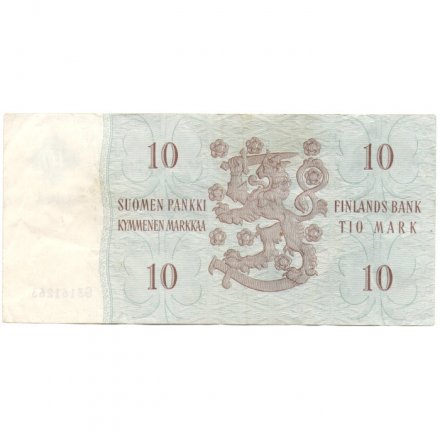 Финляндия 10 марок 1963 год - VF