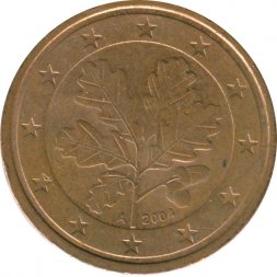 Германия 2 евроцента 2004 год (A)