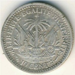 Гаити 10 сантимов 1881 год