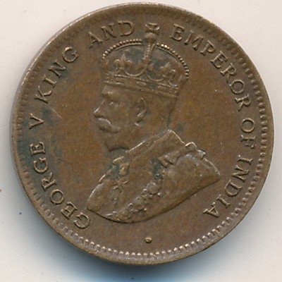 Маврикий 1 цент 1912 год - Король Георг V