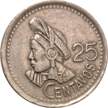 Гватемала 25 сентаво 1995 год