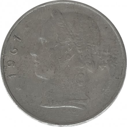 Бельгия 1 франк 1961 год BELGIE