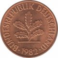 ФРГ 2 пфеннига 1982 год (D)