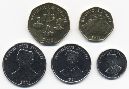 Набор из 5 монет Гаити 1995 - 2011 год