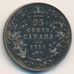 Канада 25 центов 1912 год