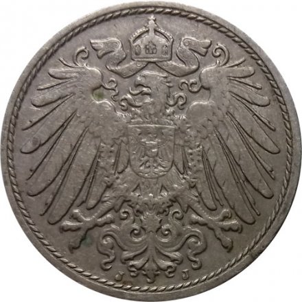 Германия 10 пфеннигов 1908 год (J)