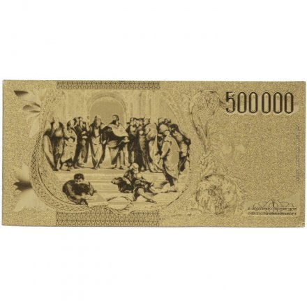 Сувенирная банкнота Иордания 500000 динаров (золотые) - aUNC