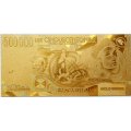Сувенирная банкнота Иордания 500000 динаров (золотые) - aUNC