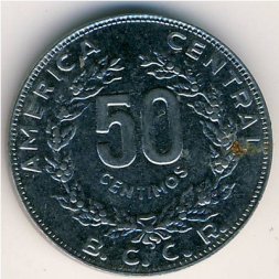 Коста-Рика 50 сентимо 1990 год