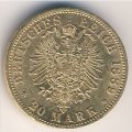 Пруссия 20 марок 1889 год