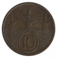 Чехословакия 10 геллеров 1933 год - Карлов мост в Праге