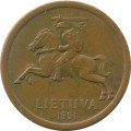 Литва 10 центов 1991 год