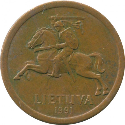 Литва 10 центов 1991 год