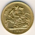 Великобритания 1/2 соверена 1894 год