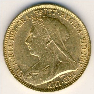Великобритания 1/2 соверена 1894 год