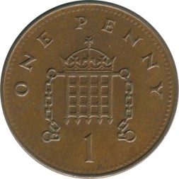 Великобритания 1 пенни 1998 год - Герса