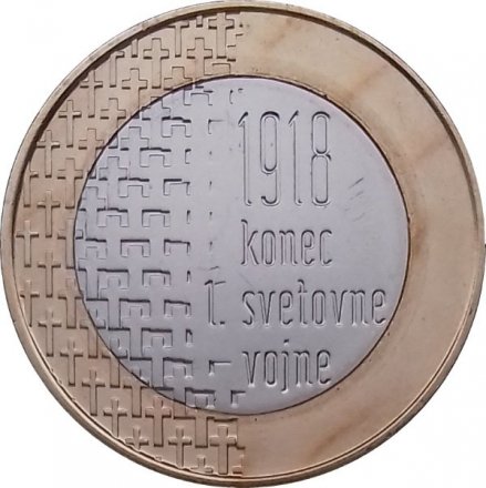 Словения 3 евро 2018 год - 100 лет окончанию Первой мировой войны